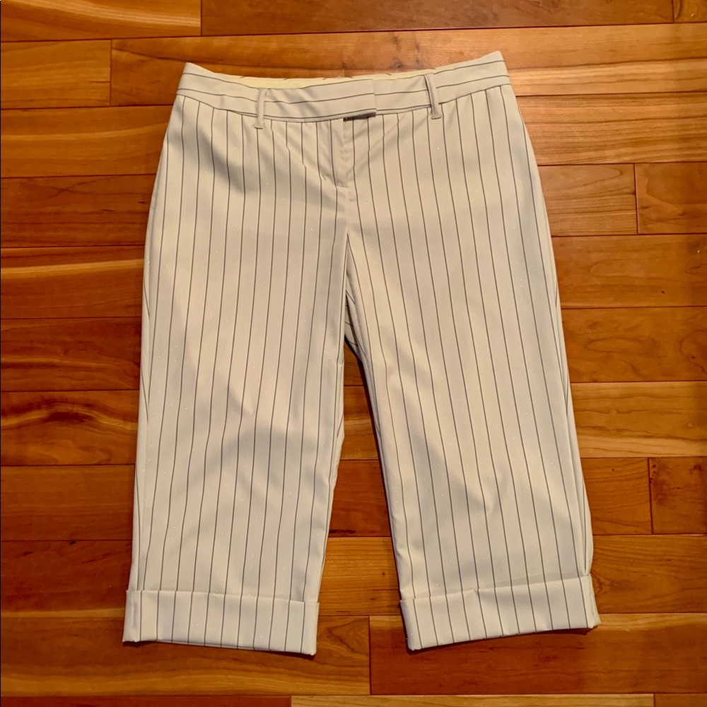 Pin-stripe dressy capris